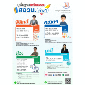A6813 ปูพื้นฐาน เตรียมสอบ สอวน.ค่าย1 '68 [แบบวีดีโอ]